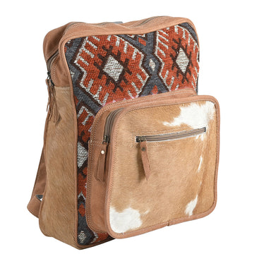 OHLAY OHV362 Backpack Upcycled Wool Upcycled Canvas Hair-On Genuine Leather women bag western handbag purse